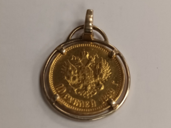 TSAARI-VENE NIKOLAI II 10 RUBLA 999* 11.36G