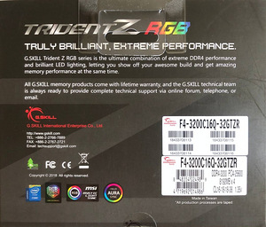 G.SKILL Trident Z RGB DDR4 32GB 3200Mhz CL16 4x8GB (2 foto / 5)
