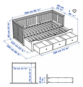 Кровать Hemnes (1 фото из 3)