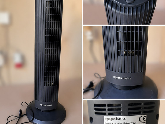 Amazon Basics tornventilaator (Tower Fan), pöörlev, 45 W