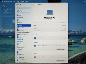 Apple Macbook Air 13 M2 8/512GB ENG/RUS, как новый! Батарея (6 фото из 8)