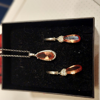 Серебряный комплект с султанитом
