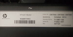 HP EliteDisplay E231 23" LED-подсветка (7 фото из 7)