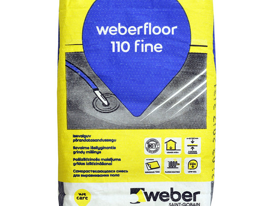 Põranda isetasanduv segu 110 fine Weber 20kg/4-30mm
