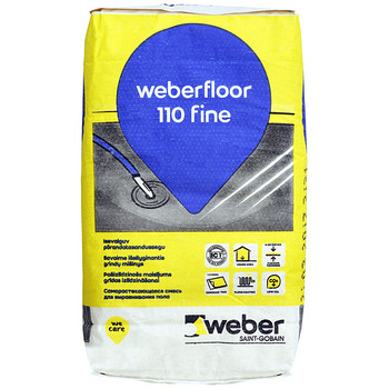 Самовыравнивающаяся смесь для пола 110 fine Weber 20kg/4-30mm