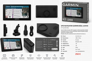 Garmin DEZL LGV610 GPS-навигация для грузовика (2 фото из 3)