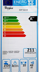 Nõudepesumasin Whirlpool ADP 522, 45cm (3 foto / 6)
