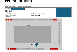Müüa 1 pilet etendusele Amleth ,18.07.2026 Endal Teater küün (1 foto / 1)
