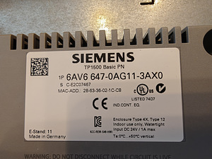 Сенсорная панель Siemens SIMATIC HMI TP1500 (3 фото из 3)