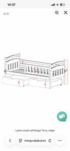 Продаётся детская кровать Terry 80x180 см с поролоновым матрасом. (4 фото из 4)