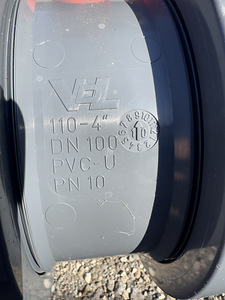 Шаровые краны ПВХ VDL 110 мм (DN 100, PN 10) — 2 шт., новые (6 фото из 8)