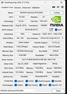 RTX 2080 MSI Gaming X Trio 8 gb GDDR6 (4 foto / 7)