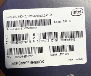 Intel i9 9900k LGA1151 (5 фото из 6)