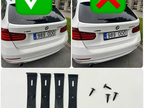 Peidetud kinnitusega numbrimärgi raamid
