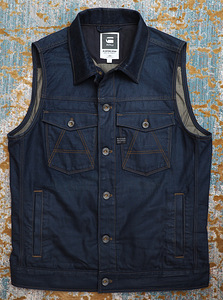 G-Star RAW CROTCH SLIM JKT джинсовый жилет, размер L (1 фото из 6)