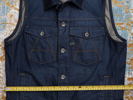 G-Star RAW CROTCH SLIM JKT джинсовый жилет, размер L