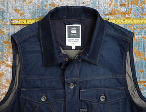 G-Star RAW CROTCH SLIM JKT джинсовый жилет, размер L (4 фото из 6)