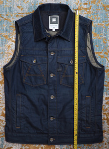 G-Star RAW CROTCH SLIM JKT джинсовый жилет, размер L (5 фото из 6)