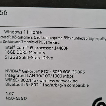 Игровой ПК Acer i5 14400f/RTX3050/DDR5
