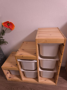 IKEA Trofast Riiul/kapp ja kastid , mänd (1 foto / 2)