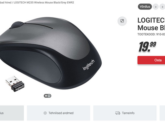 LOGITECH M235 HALL JUHTMEVABA HIIR ORIGINAAL 100%