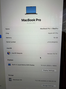 MacBook Pro 14 512mb (3 фото из 10)