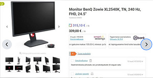 Монитор BenQ Zowie XL2540K, TN, 240 Гц, FHD, 24,5" (3 фото из 3)
