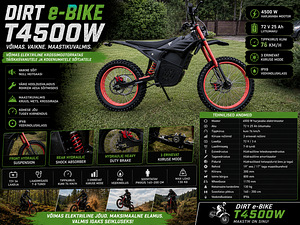 Elektrikrossikas Dirt e-Bike T4500W (1 foto / 5)