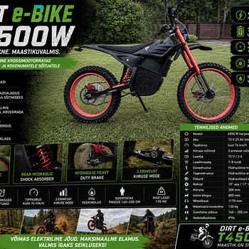 Elektrikrossikas Dirt e-Bike T4500W