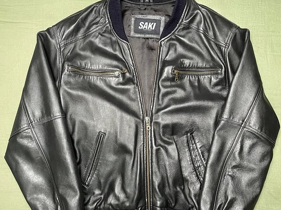 Кожаная куртка-бомбер SAKI L/XL