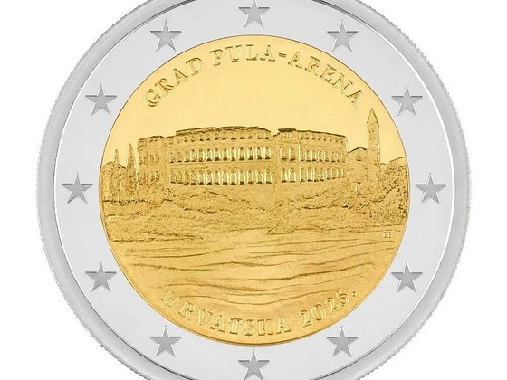 HORVAATIA 2 euro 2025 Grad Pula Arena Mälestusmünt UNC