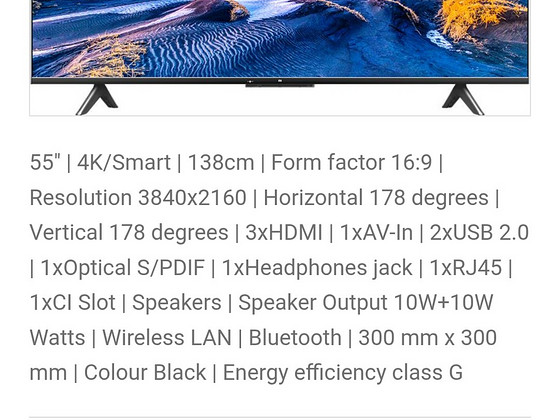 Xiaomi teler 55 tolli +kingitus