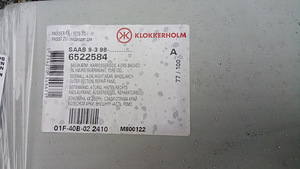 Saab 9-3 tagatiibade remondikomplekt vas, par, Klokkerholm (2 foto / 2)
