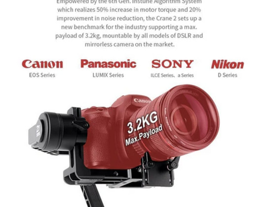 Zhiyun Crane 2, lisaakud ja lisatarvikud
