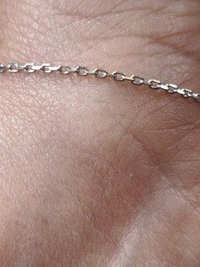 Серебряное колье 925 пробы с ласточкой и фианитом, 55 см (7 фото из 9)