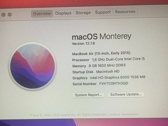 Apple MacBook Air 13" 2015 8GB/128GB.
