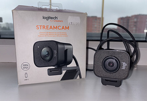 Logitech Streamcam 1080p, 60fps + адаптер TypeC-USB (1 фото из 2)