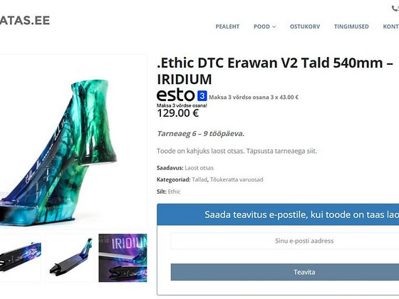 ETHIC Erawan V2 Complete Pro M IRIDIUM deck, дека самоката