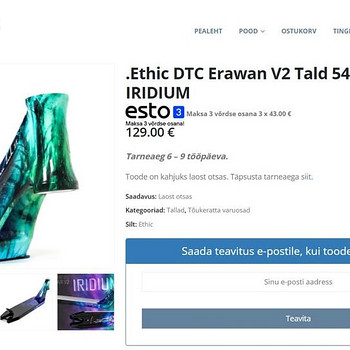 ETHIC Erawan V2 Complete Pro M IRIDIUM deck, trikiratta tald