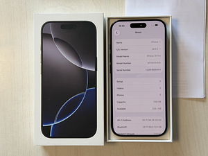 Apple iPhone 16 Pro Black Ti 256GB как новый! Аккумулятор 96 (7 фото из 8)