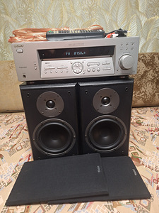 Рессивер,две колонки. (2 фото из 7)