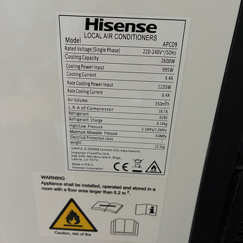 Мобильный Кондиционер Hisense APC09