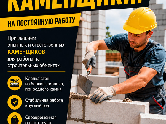 Требуются каменщики