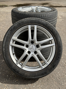 17" диски Mercedes-Benz 5x112 + зимние шины 215/50/17 (1 фото из 7)
