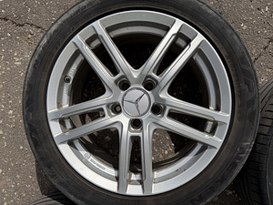 17" диски Mercedes-Benz 5x112 + зимние шины 215/50/17 (6 фото из 7)