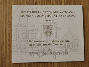 2 euro 2025 Vatikan Michelangelo BU (1 foto / 3)
