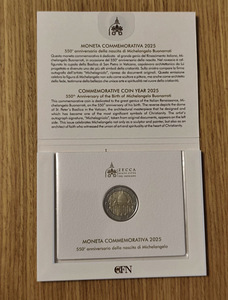2 euro 2025 Vatikan Michelangelo BU (2 foto / 3)