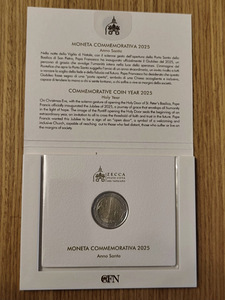 2 euro 2025 Vatikan Anno Santo BU (2 фото из 3)