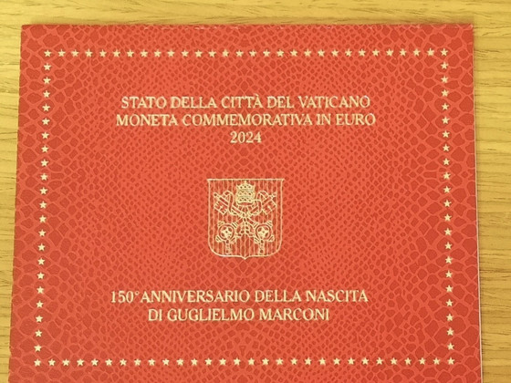 2 евро 2024 Ватикан Marconi BU