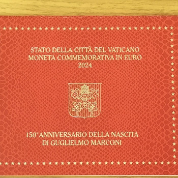 2 евро 2024 Ватикан Marconi BU